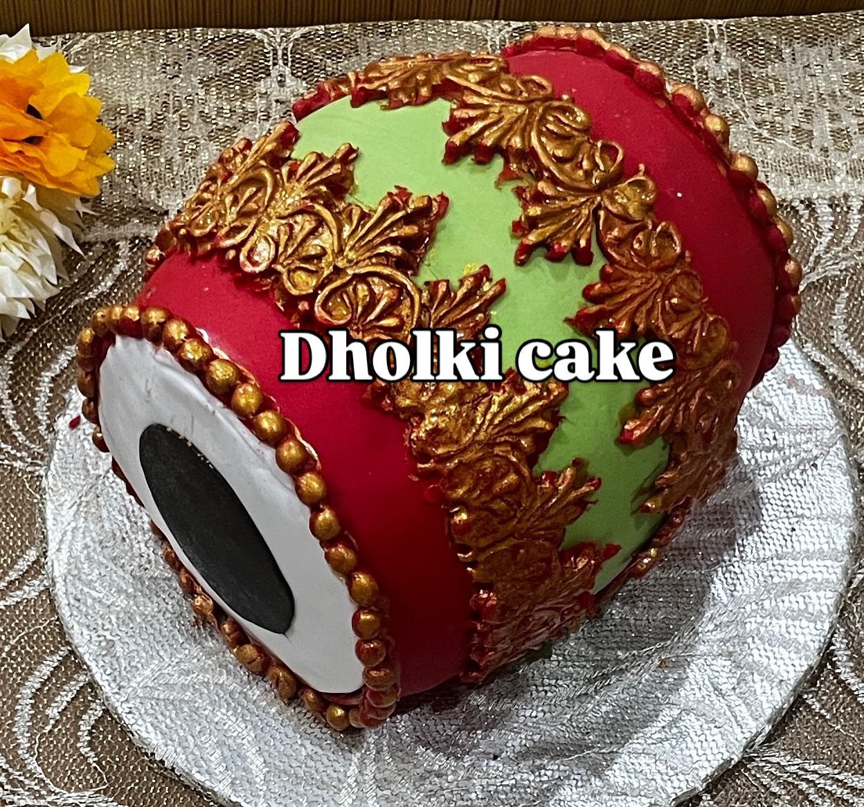 Fondant dholki cake